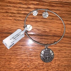 Alex and Ani Hand of Fatima Silver Bangle Bracelet